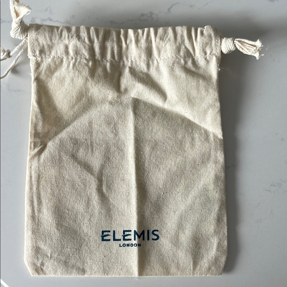 NWOT ELEMIS London Natural Cotton Drawstring Bag